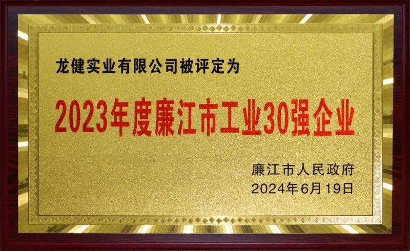 喜报：AGGAME实业有限公司荣登2023年度廉江市工业30强企业榜单